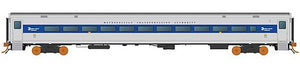 Rapido Trains 128512 HO Scale Comet Commuter Coach - Ready to Run -- Metro-North MNCR New York No Number (silver, blue)