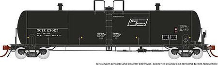 Rapido Trains 135007 HO Scale Procor GP20 20,000-Gallon Tank Car 6-Pack - Ready to Run -- North American NCTX Set 1 (black, white)