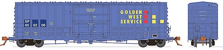 Rapido Trains 137005 HO Scale Class B-100-40 Plug-Door Boxcar 6-Pack - Ready to Run -- Southern Pacific Set 1 (Patched Golden West, blue, yellow, red)