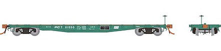 Rapido Trains 138004 HO Scale Class F30A 50' Flatcar 6-Pack - Ready to Run -- Penn Central (Jade Green)