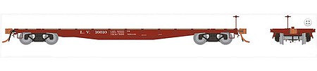 Rapido Trains 138006A HO Scale Class F30A 50' Flatcar - Ready to Run -- Lehigh Valley (Boxcar Red)
