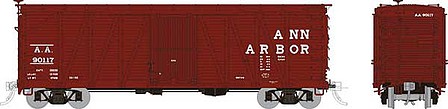 Rapido Trains 142001 HO Scale USRA Single-Sheathed Wood Boxcar 6-Pack - Ready to Run -- Ann Arbor (Boxcar Red)