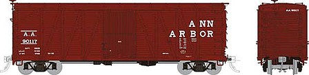 Rapido Trains 142001A HO Scale USRA Single-Sheathed Wood Boxcar - Ready to Run -- Ann Arbor (Boxcar Red)