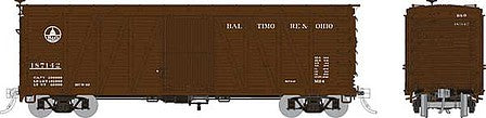 Rapido Trains 142002 HO Scale USRA Single-Sheathed Wood Boxcar 6-Pack - Ready to Run -- Baltimore & Ohio (Boxcar Red, Small Capitol Logo)
