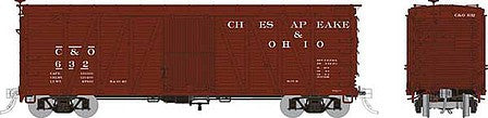 Rapido Trains 142004A HO Scale USRA Single-Sheathed Wood Boxcar - Ready to Run -- Chesapeake & Ohio (Boxcar Red)