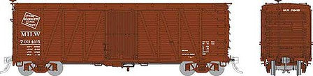 Rapido Trains 142006A HO Scale USRA Single-Sheathed Wood Boxcar - Ready to Run -- Milwaukee Road (Boxcar Red, CMStP&P Logo)