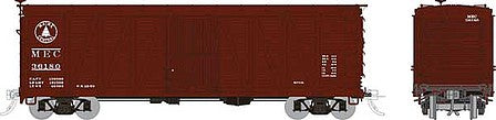 Rapido Trains 142008 HO Scale USRA Single-Sheathed Wood Boxcar 6-Pack - Ready to Run -- Maine Central (Boxcar Red, Pine Logo)