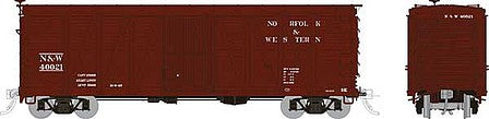 Rapido Trains 142009 HO Scale USRA Single-Sheathed Wood Boxcar 6-Pack - Ready to Run -- Norfolk & Western (Boxcar Red)