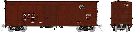 Rapido Trains 142010 HO Scale USRA Single-Sheathed Wood Boxcar 6-Pack - Ready to Run -- New York Central (Boxcar Red, black, System Logo)