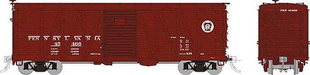 Rapido Trains 142011A HO Scale USRA Single-Sheathed Wood Boxcar - Ready to Run -- Pennsylvania Railroad (Tuscan, Circle Keystone, Youngstown Doors)
