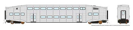 Rapido Trains 146092 HO Scale Bi-Level Commuter Coach - Ready to Run -- Undecorated Series I (5 window, riveted)