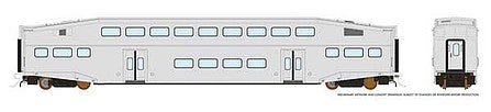 Rapido Trains 146094 HO Scale Bi-Level Commuter Coach - Ready to Run -- Undecorated Series III (4 window, welded)