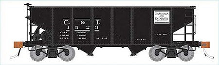 Rapido Trains 148005 HO Scale Class GLa 2-Bay Hopper 6-Pack - Ready to Run -- Cambria & Indiana (1930s-1950s, black)