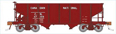 Rapido Trains 148006A HO Scale Class GLa 2-Bay Hopper - Ready to Run -- Canadian National (1940s-1960s Boxcar Red)