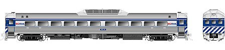 Rapido Trains 16620 HO Scale Budd RDC-1 Phase 2 - Sound & DCC -- BC Rail BC-14 (stainless, white, blue, red)