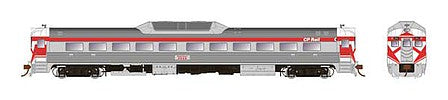 Rapido Trains 16708 HO Scale Budd RDC-1 Phase 2 - LokSound and DCC -- Canadian Pacific No Number (stainless steel, Action Red, Hockey Mask Ends)