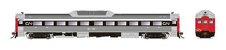 Rapido Trains 16711 HO Scale Budd RDC-1 Phase 2 - LokSound and DCC -- Canadian National 6104 (stainless steel, black, red, Noodle Logo)