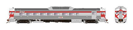 Rapido Trains 16724 HO Scale Budd RDC-2 Phase 2 - LokSound and DCC -- Canadian Pacific 9112 (stainless steel, Action Red, Hockey Mask Ends)