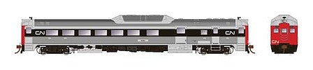 Rapido Trains 16746 HO Scale Budd RDC-3 Phase 2 - LokSound and DCC -- Canadian National 6352 (stainless steel, black, red, Noodle Logo)