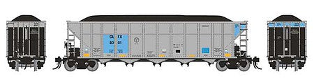 Rapido Trains 169009A HO Scale AutoFlood III Rapid Discharge Coal Hopper Single Car - Ready to Run -- GLFX Random No. from Set 1 (silver, blue, black)
