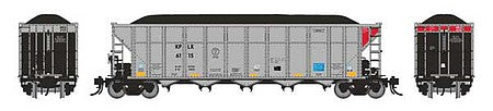 Rapido Trains 169017A HO Scale AutoFlood III Rapid Discharge Coal Hopper Single Car - Ready to Run -- KPLX Random No. from Set 3 (silver, red, black)