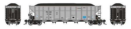 Rapido Trains 169018 HO Scale AutoFlood III Rapid Discharge Coal Hopper 6-Pack - Ready to Run -- PGNX Set 1 (silver, black)
