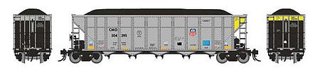 Rapido Trains 169022 HO Scale AutoFlood III Rapid Discharge Coal Hopper 6-Pack - Ready to Run -- Union Pacific CMO Set 2 (silver, yellow, black, Shield Logo)
