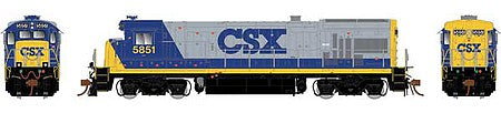 Rapido Trains 18023 HO Scale GE B36-7 - Standard DC -- CSX 5912 (YN2, gray, blue, yellow, Ditch Lights)