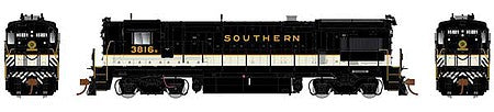 Rapido Trains 18037 HO Scale GE B36-7 High-Nose - Standard DC -- Southern Railway 3818 (Tuxedo, black, white, gold)
