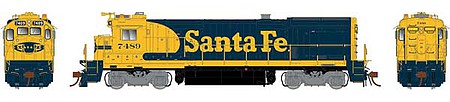 Rapido Trains 18505 HO Scale GE B36-7 - LokSound and DCC -- Santa Fe 7499 (Warbonnet, blue, yellow)