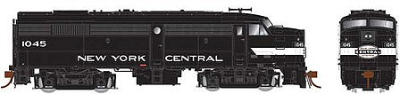 Rapido Trains 21087 HO Scale Alco-MLW FA-2 Phase Ia - Standard DC -- New York Central 1082 (black, white, Cigar Band Logo)