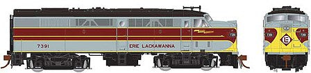 Rapido Trains 21568 HO Scale Alco-MLW FA-2 Phase Ia - LokSound and DCC -- Erie Lackawanna 7391 (gray, maroon, yellow, maroon Roadname)