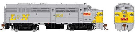 Rapido Trains 21574 HO Scale Alco-MLW FA-2 Phase II - LokSound and DCC -- Louisville & Nashville 309 (gray, yellow, red)