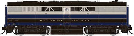 Rapido Trains 22005 HO Scale Alco-MLW FPB-2 Phase Ib - Standard DC -- Baltimore & Ohio 5008 (1956 Scheme, blue, gray, black)