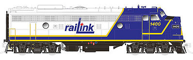 Rapido Trains 220062 HO Scale GMD FP9A - Standard DC - True North -- Railink #1400 (white, blue, yellow)