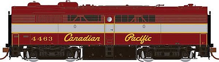 Rapido Trains 22013 HO Scale Alco-MLW FPB-2 Phase II - Standard DC -- Canadian Pacific 4464 (maroon, gray, Script Lettering)
