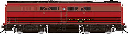 Rapido Trains 22029 HO Scale Alco-MLW FPB-2 Phase Ia - Standard DC -- Lehigh Valley 587 (As Delivered, Cornell Red, black)