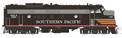 Rapido Trains 220568 HO Scale GMD FP9A w/LokSound & DCC - True North -- MRLX Leasing #6304 (SP Black Widow Scheme, black, silver, red, orange)