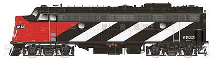 Rapido Trains 220576 HO Scale GMDD FP9A - LokSound and DCC - True North -- Canadian National 6537 (1961 Stripe Scheme, black, white, red, Noodle Logo)