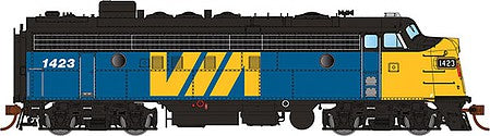 Rapido Trains 222040 HO Scale GMD FP7 - Standard DC -- Via Rail Canada 6569 (blue, yellow, black)
