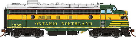 Rapido Trains 222525 HO Scale GMD FP7 - LokSound & DCC -- Ontario Northland 1509 (Early Scheme, green, yellow, red)