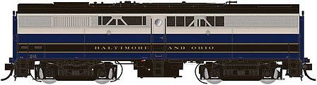 Rapido Trains 22501 HO Scale Alco-MLW FB-2 Phase Ib - LokSound and DCC -- Baltimore & Ohio 803-X (1956 Scheme, blue, gray, black)