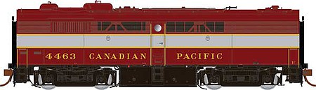 Rapido Trains 22508 HO Scale Alco-MLW FPB-2 Phase II - LokSound and DCC -- Canadian Pacific #4463 (maroon, gray; Block Lettering)