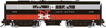 Rapido Trains 22539 HO Scale Alco-MLW FB-2 Phase Ib - LokSound and DCC -- New Haven 468 (McGinnis, red, black, white)