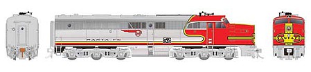 Rapido Trains 23503 HO Scale Alco PA1 - ESU LokSound and DCC -- Santa Fe 65L (Warbonnet, silver, red)
