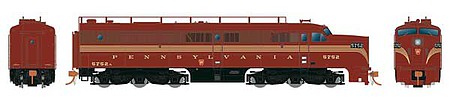 Rapido Trains 23529 HO Scale Alco PA1 - ESU LokSound and DCC -- Pennsylvania Railroad 5757 (5-Stripe, Tuscan, gold, Trainphone Antenna)