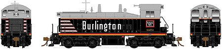 Rapido Trains 27012 HO Scale EMD-GMD SW1200 - Standard DC -- Chicago, Burlington & Quincy 9285 (black, gray, red, yellow)