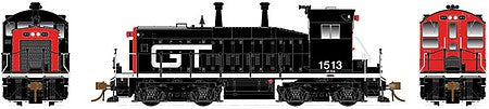 Rapido Trains 27027 HO Scale EMD-GMD SW1200 - Standard DC -- Grand Trunk Western 1519 (black, red)