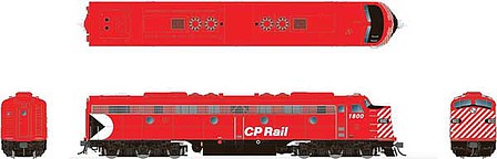 Rapido Trains 28015 HO Scale EMD E8A - Standard DC -- Canadian Pacific 1800 (Action Red, Multimark Logo, 5" Stripes)