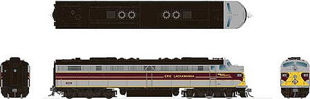 Rapido Trains 28021 HO Scale EMD E8A - Standard DC -- Erie Lackawanna 816 (gray, maroon, yellow)